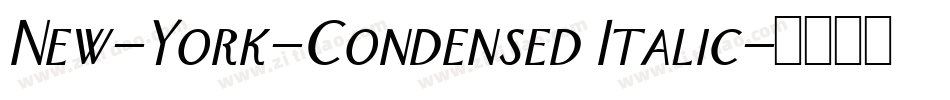 New-York-Condensed Italic字体转换